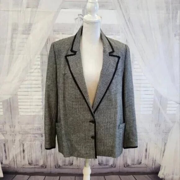 Giorgio Saint'Angelo Wool Houndstooth Blazer - Picture 1 of 4